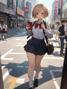 渋谷を歩くJKジータちゃん