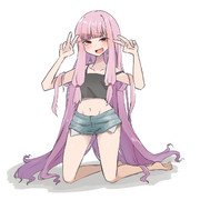 へそ出しホットパンツ茜ちゃん