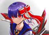 滑空翼付き女子中学生