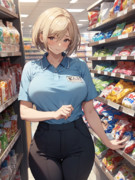 コンビニでおしごとしてるジータちゃん