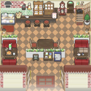 【ドット絵】レトロチックな喫茶店