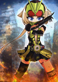 仮面ライダーゼロワンのコスをしたおねちゃん