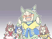 【GIFアニメ】デカメサイアを倒す仲間たち。