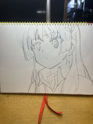 【模写】#20 佐天涙子の下書きです。