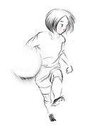 女子サッカー ニコニコ静画 イラスト