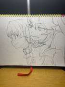 【模写】#25 白井黒子と食蜂操祈の下書きです。