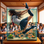水中パフォーマー「潜るだけでなく!(^^)」