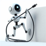 【AI生成】ミニマルなロボットの3DCG
