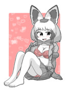 支配人のオオミミギツネなのね！今夜のサービスなのね！