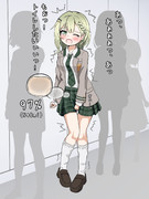 おしっこ我慢が限界なのにトイレが行列で前押さえしながらプルプルしちゃう紡乃世詞音