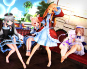 【今日のレア様】足先伸ばシて ウキウキな お茶会…♪