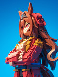 AIに描かせたLEGOで作られたダイワスカーレット