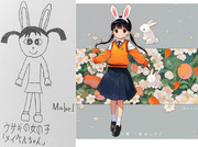 ウサギの女の子「メイベルちゃん」＆AI版「メイベルちゃん」