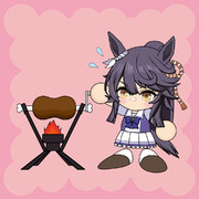 肉を焼くブライアン