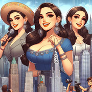 AI生成　セレブリティな巨大女性のイラスト