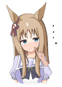 グラスをつつく。