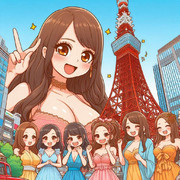 AI生成　セレブリティな巨大女性のイラスト