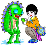 半魚人とおでかけ