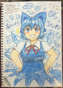 【例大祭21】スケブでチルノちゃん描きました！❄️