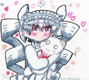 可愛い子と可愛い子のぬいぐるみ