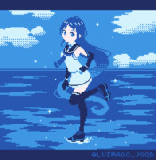 【艦これ】5色で五月雨ちゃん【ドット絵】