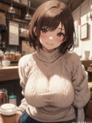 おっぱいがデカすぎる岩崎瑞希先輩と喫茶店なう