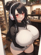 おっぱいがデカすぎる葉村ラヴィアンと喫茶店なう