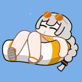 【GIF】浮き輪でくつろぐ紲星あかり