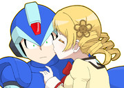 エックスにキッスするマミさん