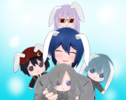 マックくんとラビ人ぬいぐるみ