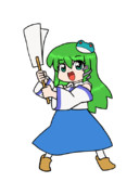 495 東風谷早苗【東方Project 立ち絵素材 PNG】