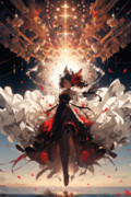空間割って、何かを出す大人フランを描く