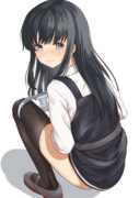 朝潮がしゃがみこんでいたので近づいてみたら