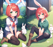 ウサギの女の子「ウェンディちゃん」　※AIイラスト