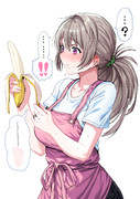 なにか思い出した奥さん