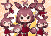 ちょこんと立ち絵のあんこもんが立った