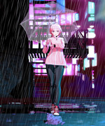 雨中の天使