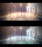 病院の通路風ステージ配布