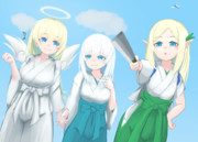 和風天使と雪女とバンブーエルフ