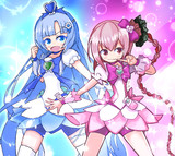 ハトプリのコスをしたロサちゃんと雪さん