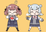 パイセンとタチバナの立ち絵