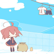 洗濯物とテトさん