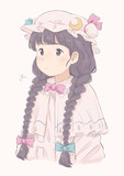 前髪短め三つ編みパチュリー
