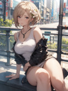 渋谷の路上で待ち合わせしてるけど待ちぼうけのジータちゃん