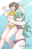 すずおき水着イチャイチャの図