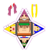 ういくろリョウ虹シスターのピラミッド素材