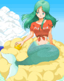 マウスとペイントで人魚さん