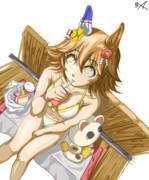 ［漫画で使ったイラスト］マチカネフクキタル（水着）