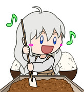 納豆を食べるあかりちゃん