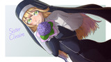 シスタークレアさんとスミレの花束